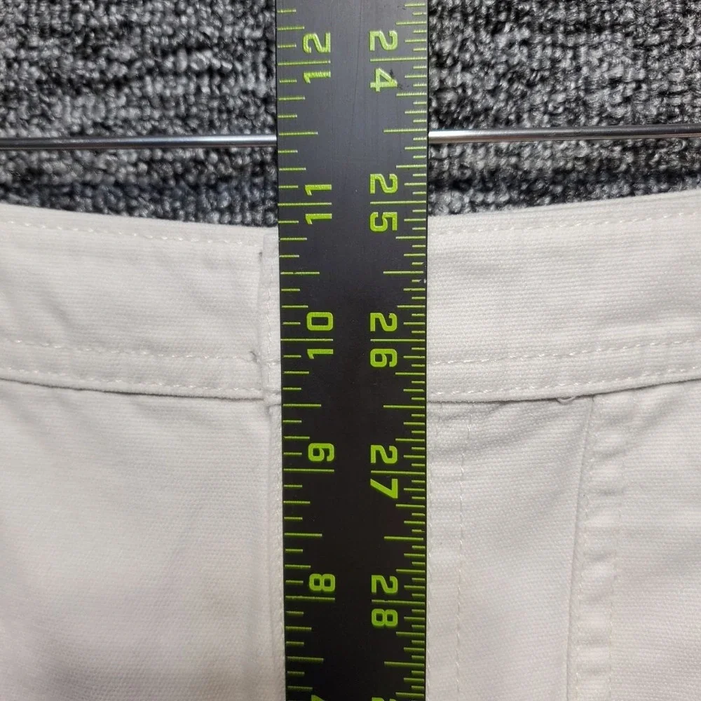 Vans Clark City High Waisted Canvas Utility Shorts Womens 25 Marshmallow Cream
